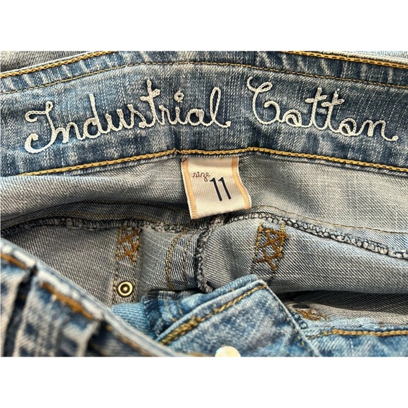 INDUSTRIAL COTTON DENIM CROP CAPRI SHORTS JUNIORS SIZE 11 - Picture 7 of 7